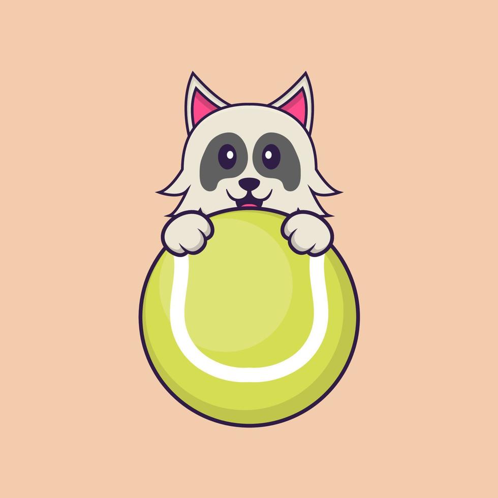 schattige hond cartoon karakter vectorillustratie. vector