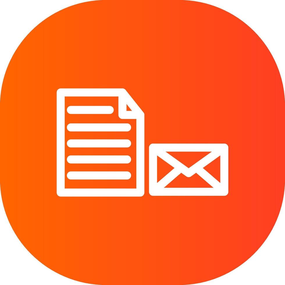 mail document creatief icoon ontwerp vector