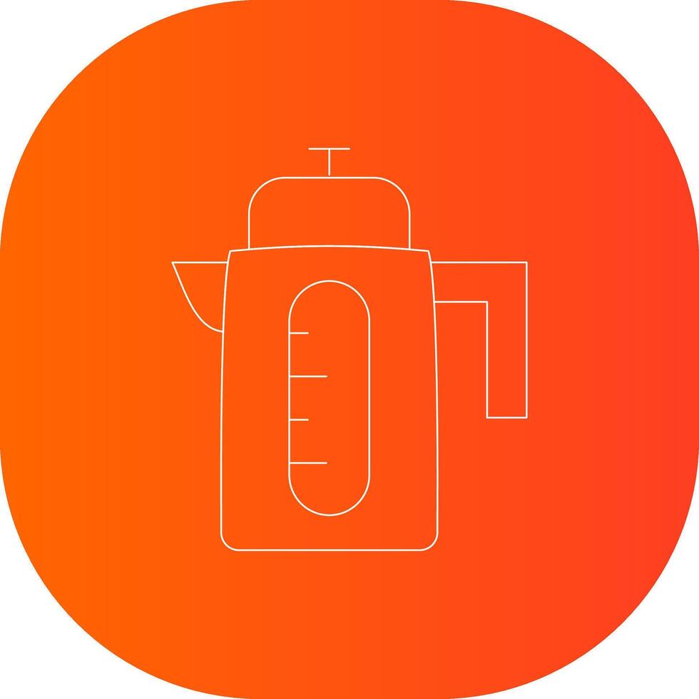 elektrisch waterkoker creatief icoon ontwerp vector
