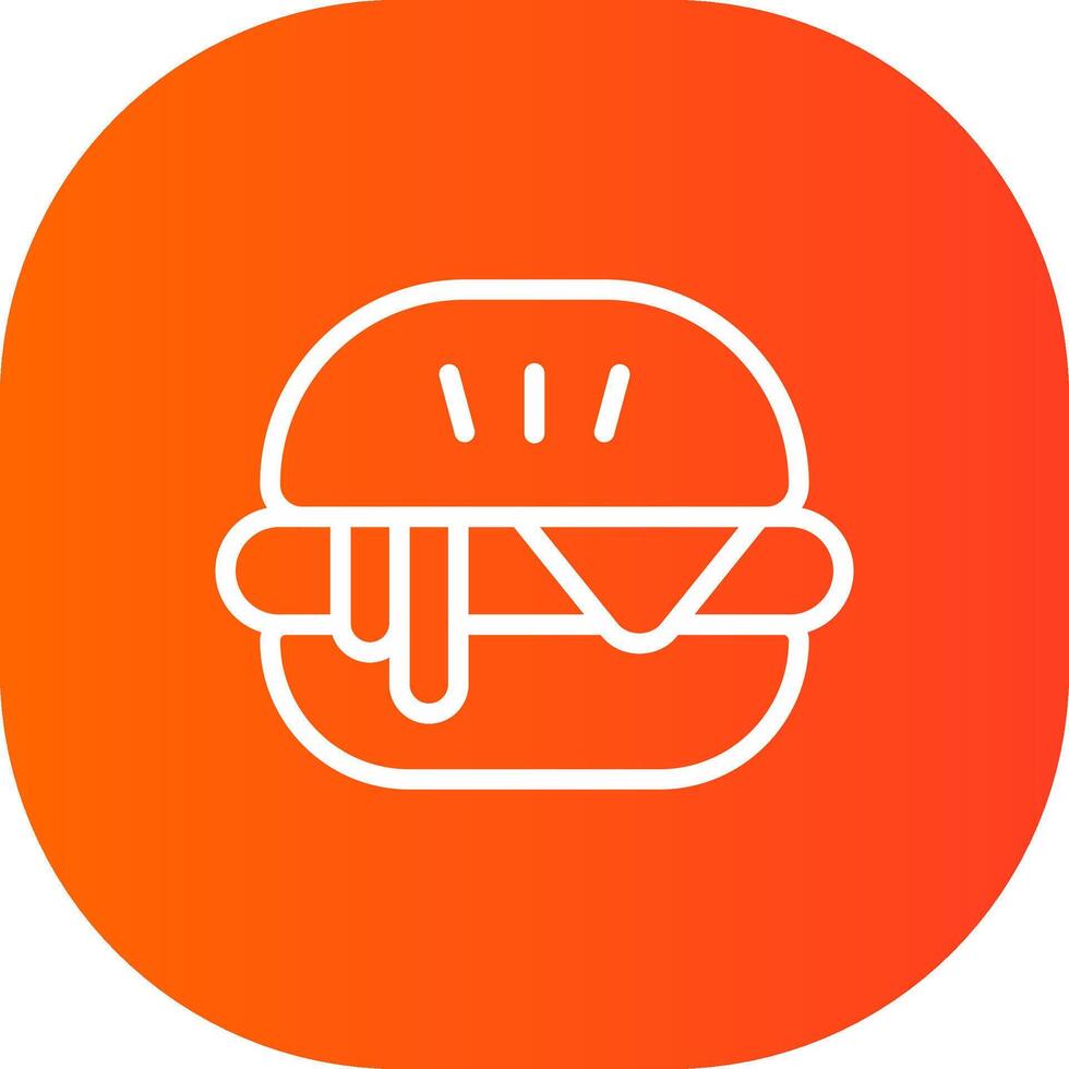 Hamburger creatief icoon ontwerp vector