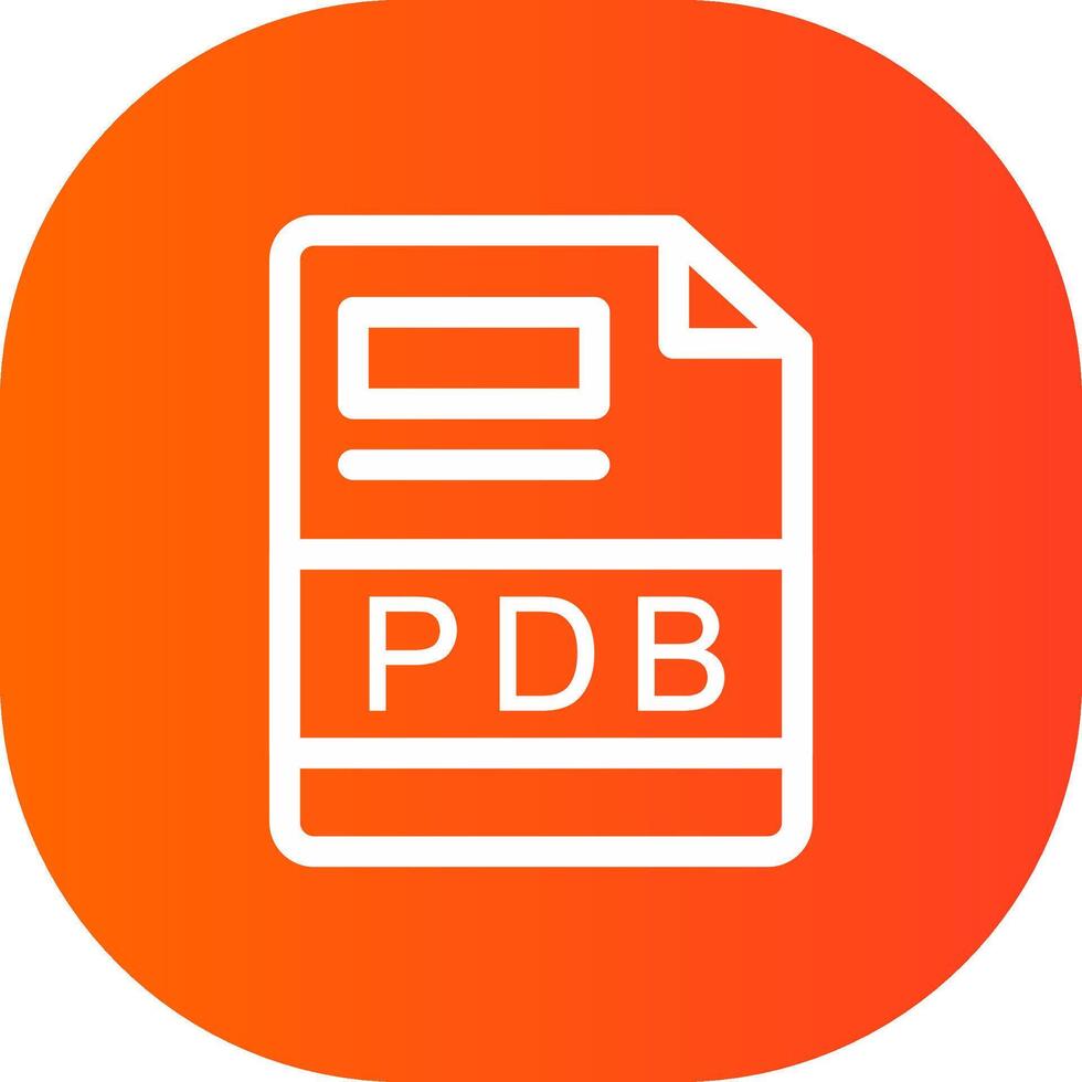 pdb creatief icoon ontwerp vector