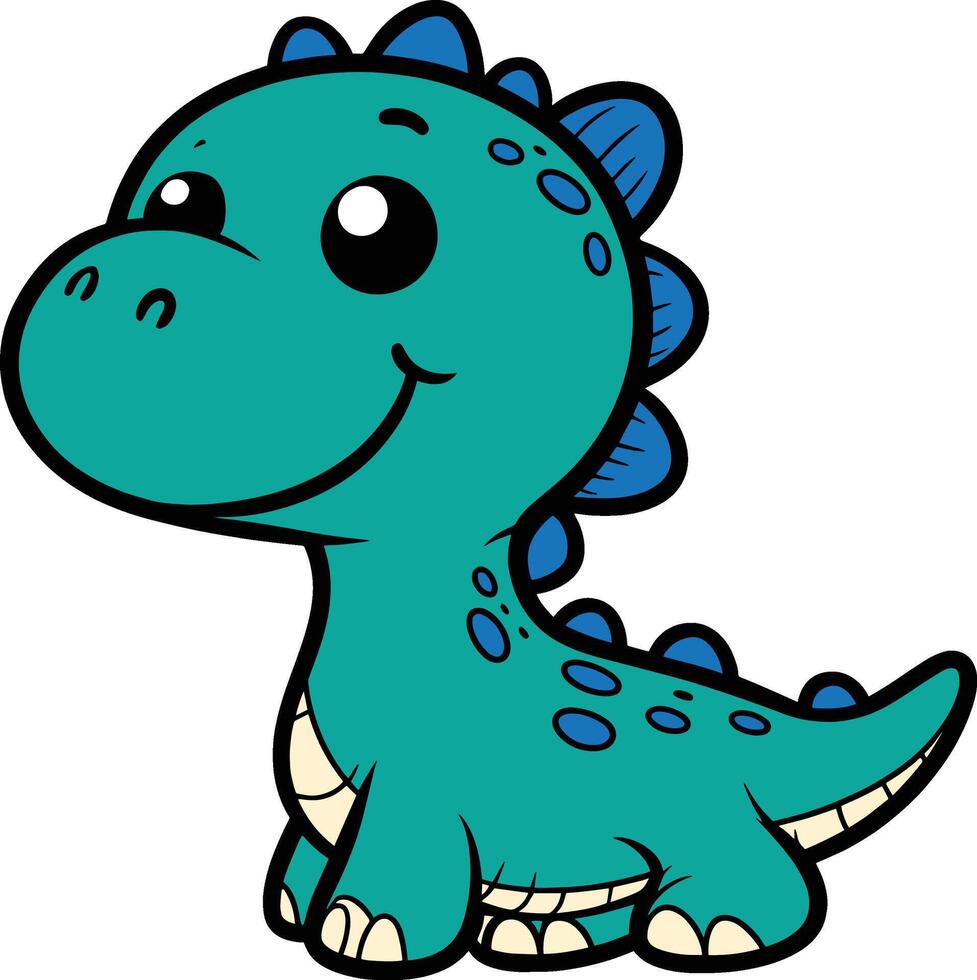 dinosaurus 2d tekenfilm karakter clip art vector