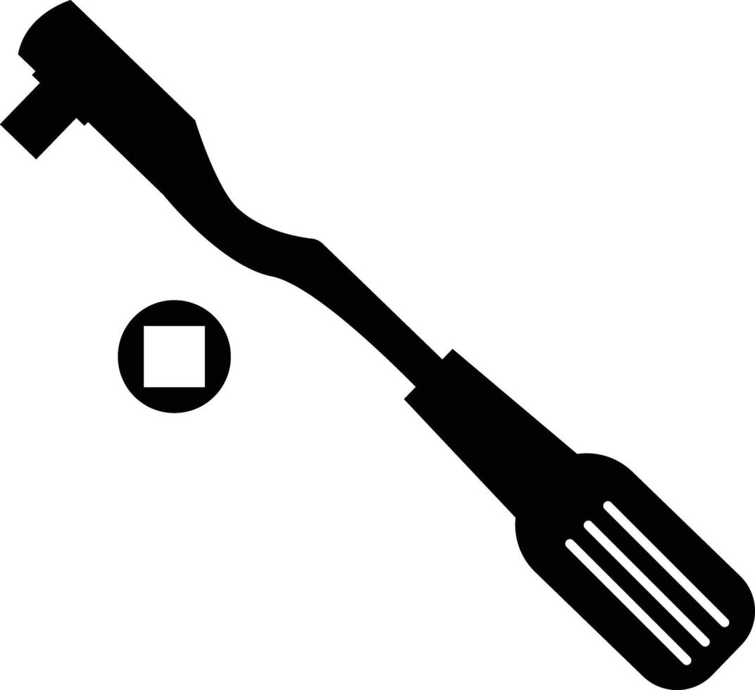 ratel moersleutel en noten icoon. ratel sleutel teken. stopcontact moersleutel symbool. vlak stijl. vector
