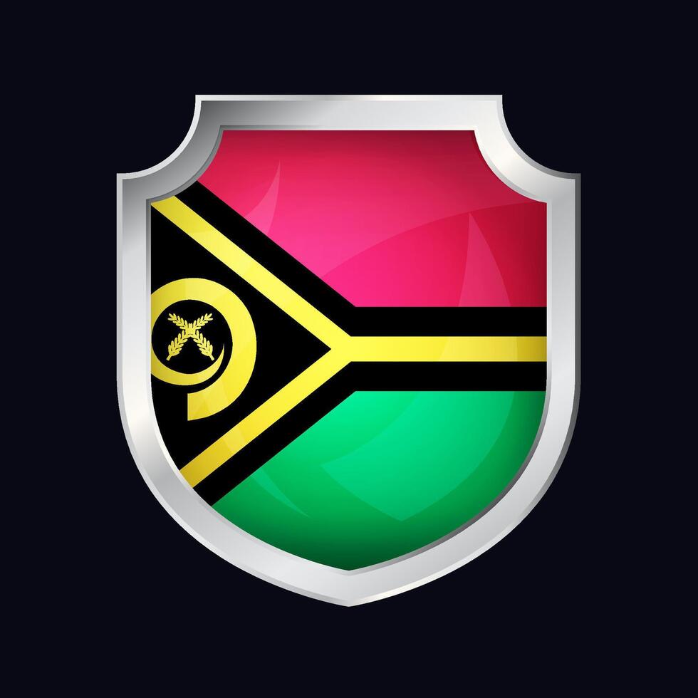 vanuatu zilver schild vlag icoon vector