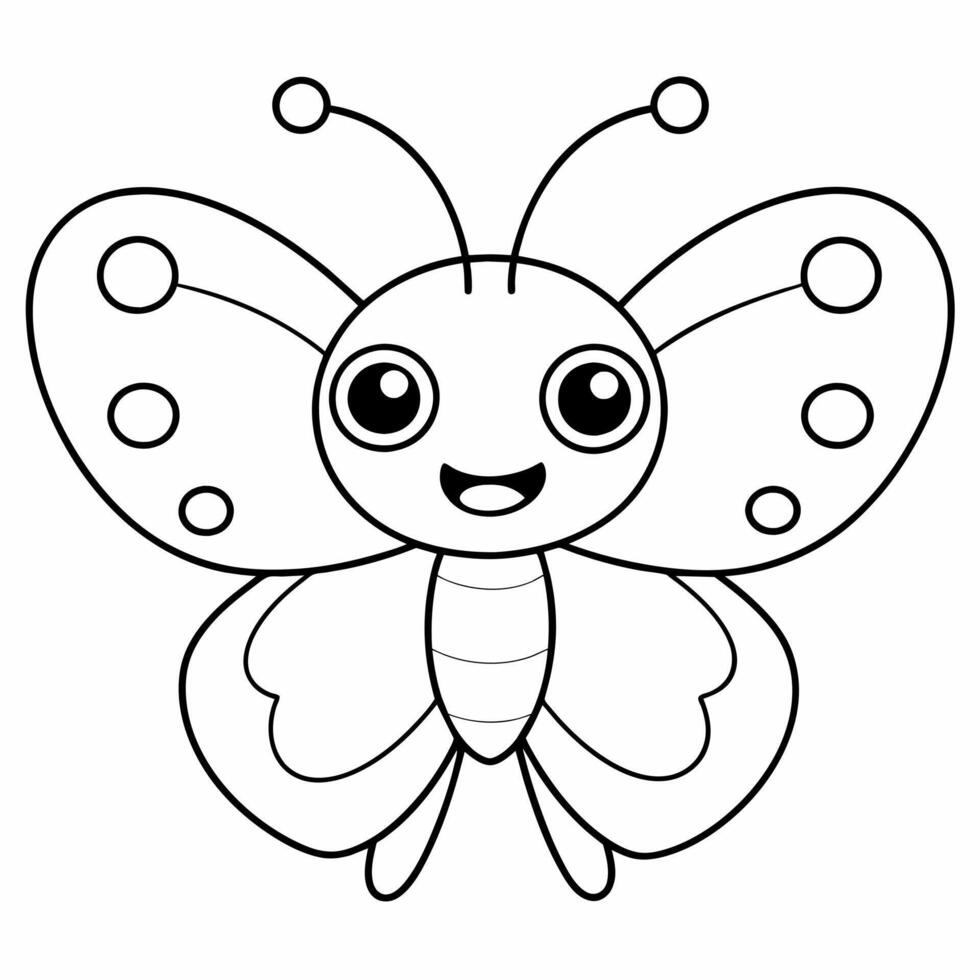 vlinder zwart en wit vector illustratie voor kleur boek