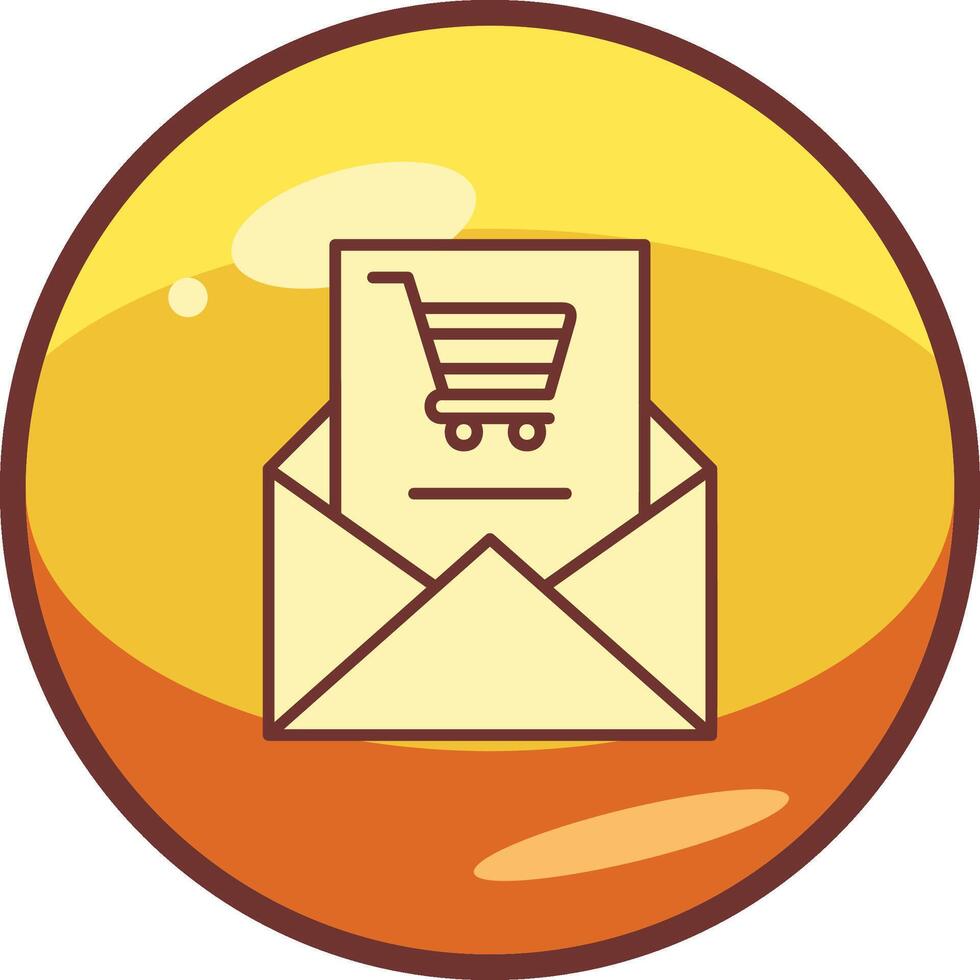 boodschappen doen e-mail vector icoon