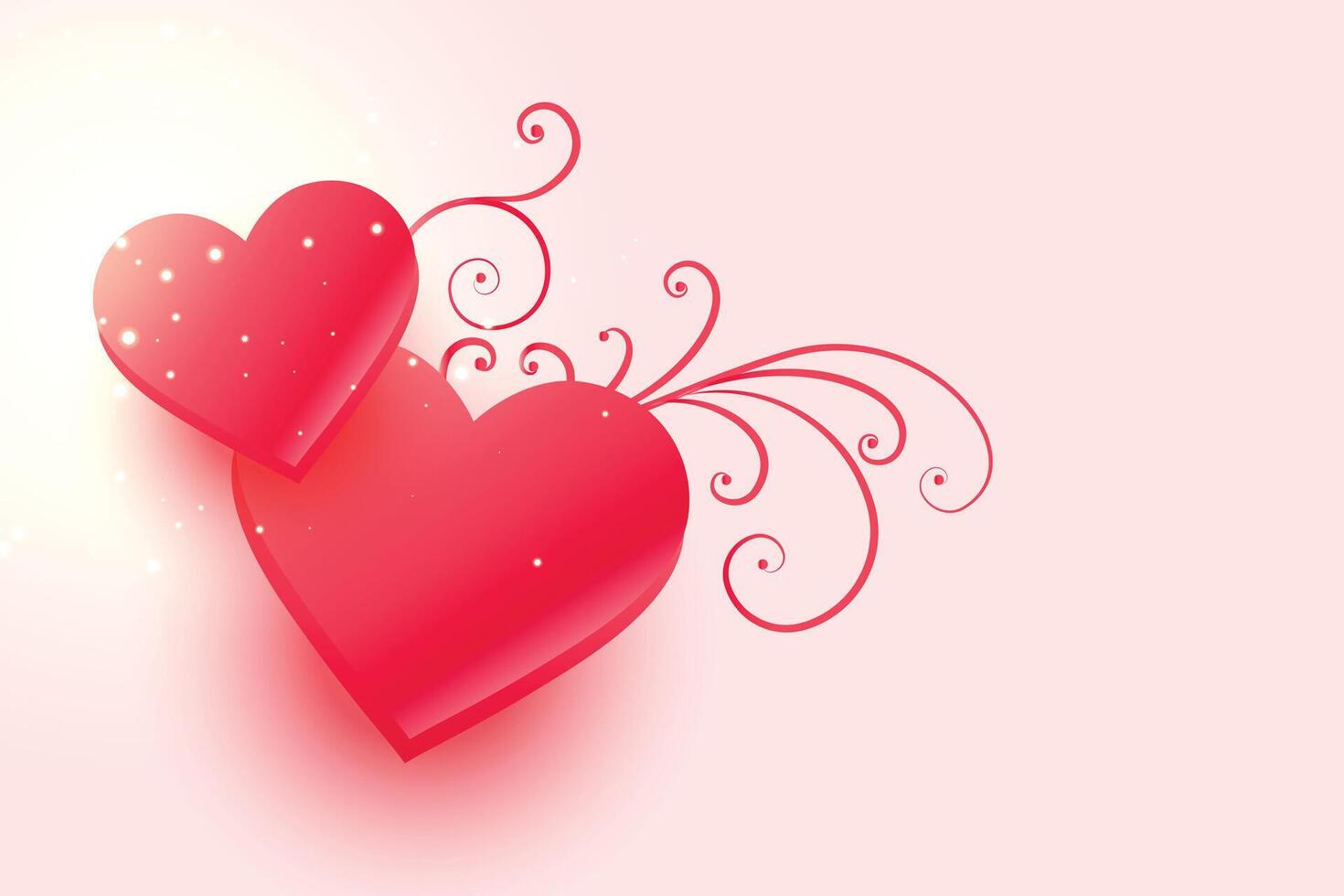 roze harten achtergrond voor gelukkig valentijnsdag dag vector