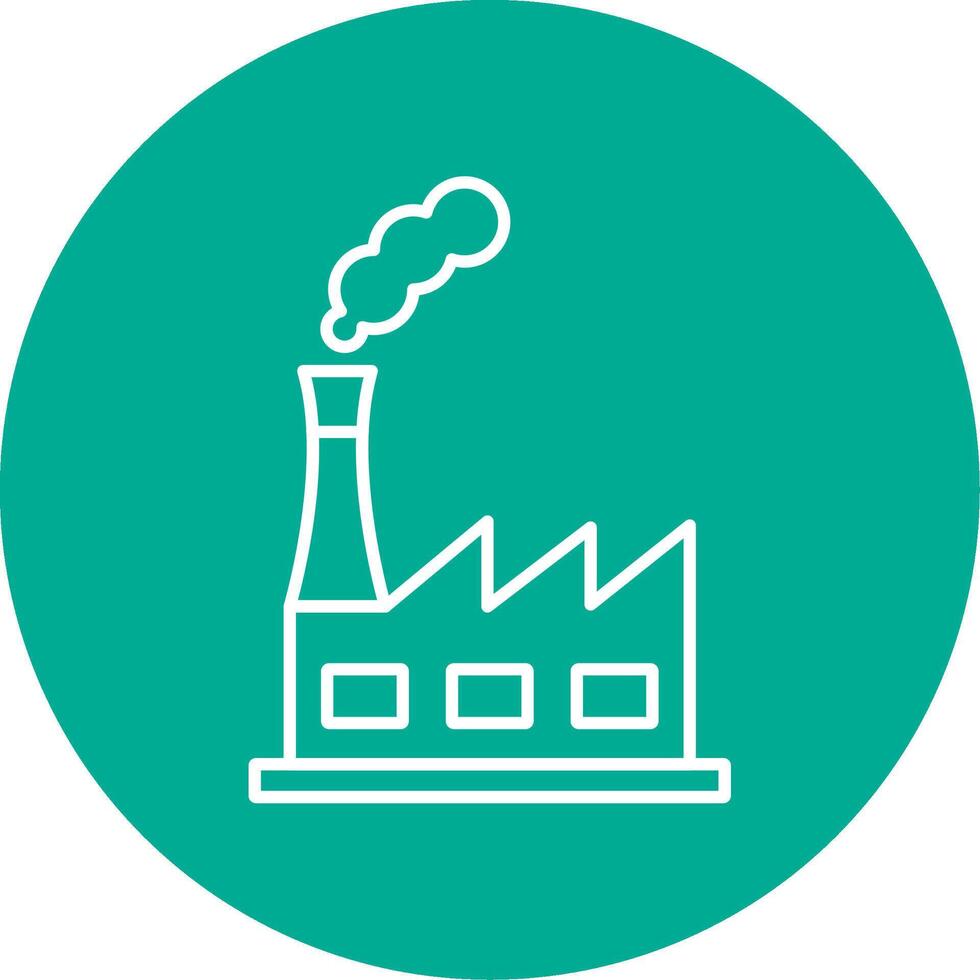 macht fabriek lijn cirkel kleur icoon vector