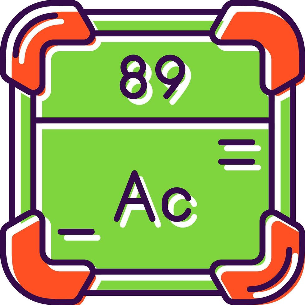 actinium gevulde icoon vector