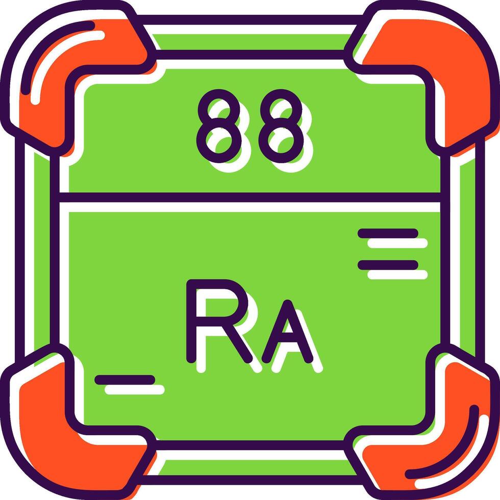 radium gevulde icoon vector