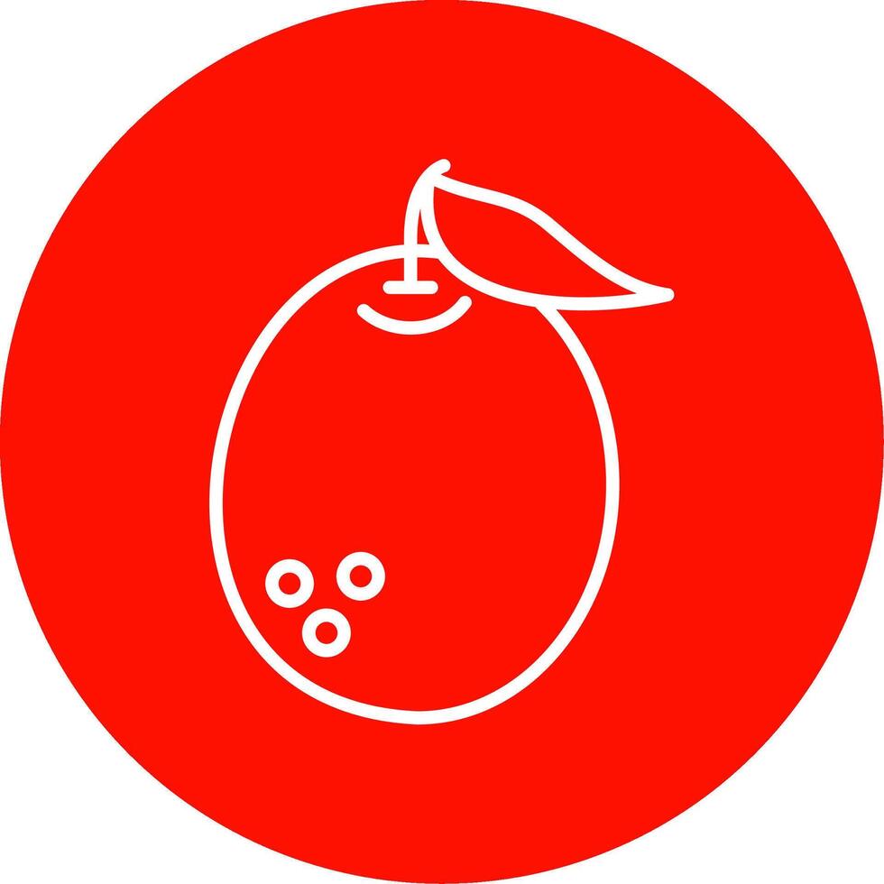 pomelo lijn cirkel kleur icoon vector