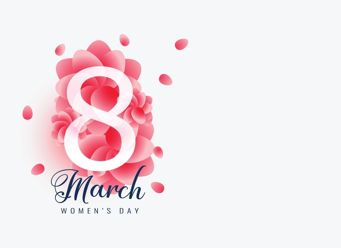 mooi maart 8 gelukkig vrouwen dag kaart ontwerp vector