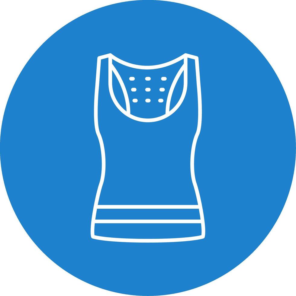 tank top lijn cirkel kleur icoon vector