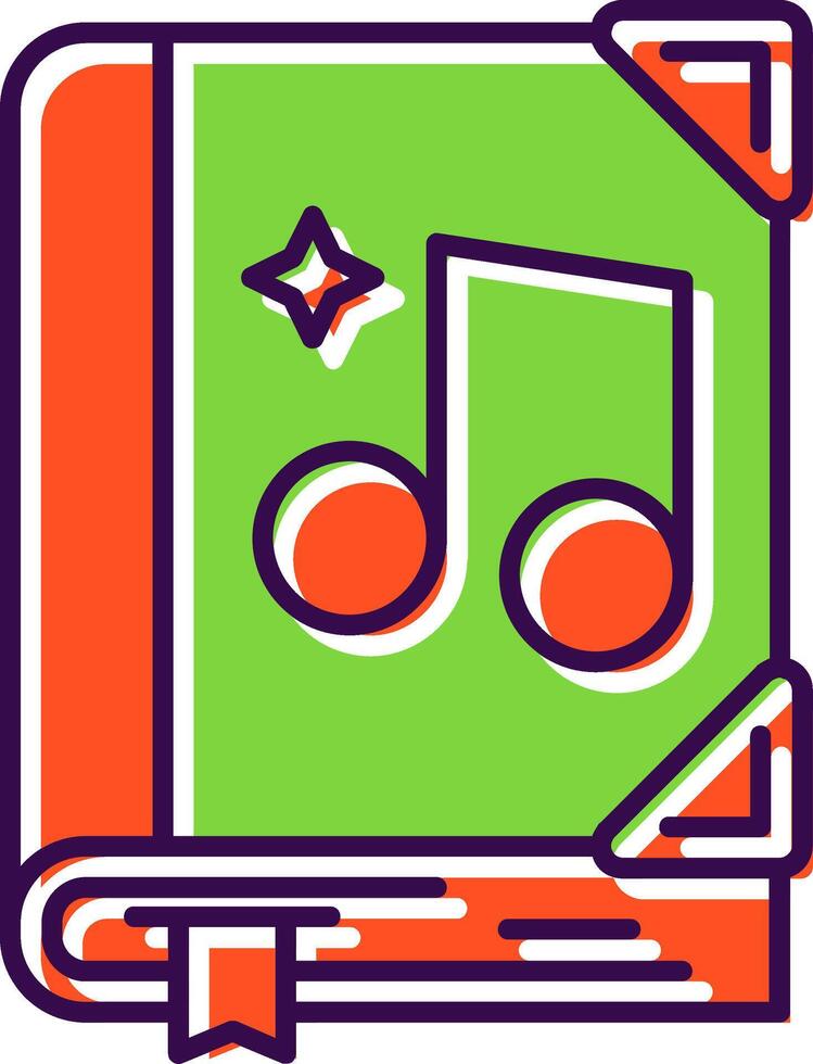 muziek- gevulde icoon vector