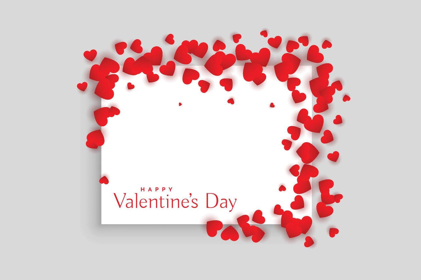 mooi rood harten valentijnsdag dag kader ontwerp vector