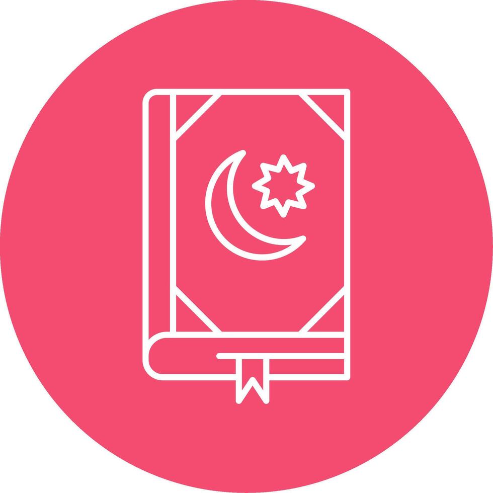 koran lijn cirkel kleur icoon vector