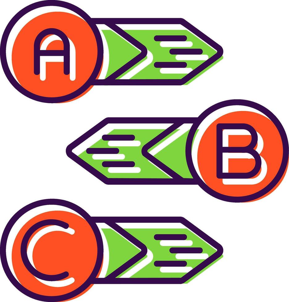 diagram gevulde icoon vector