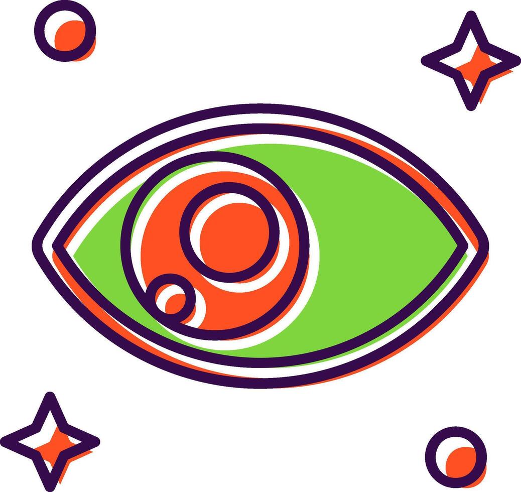 oog gevulde icoon vector