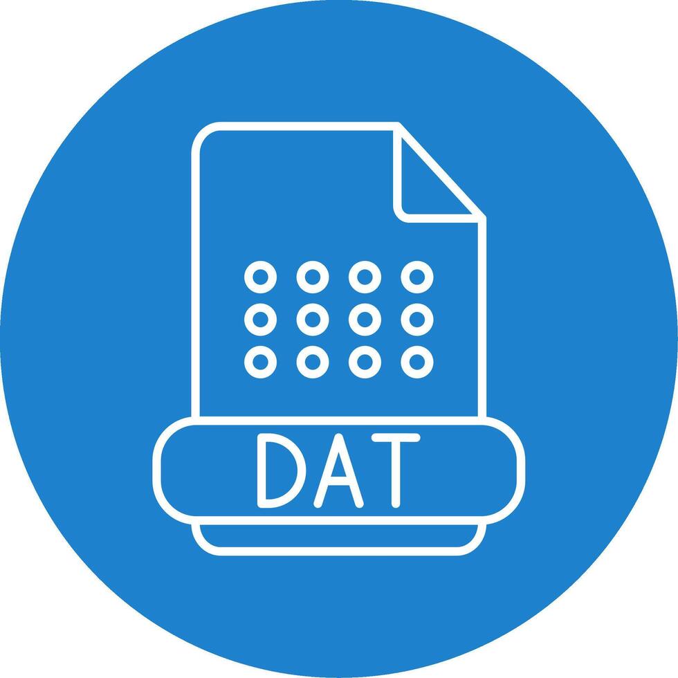 dat formaat lijn cirkel kleur icoon vector