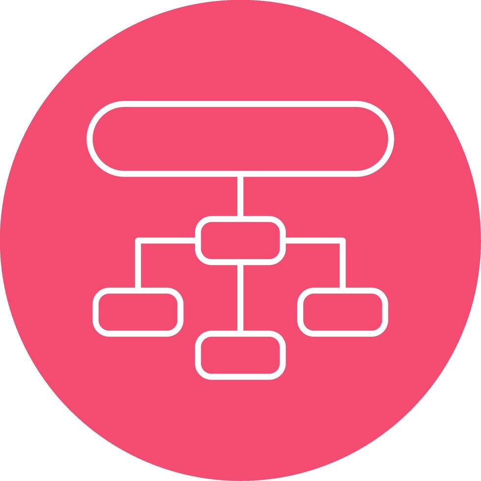 hiërarchisch structuur lijn cirkel kleur icoon vector