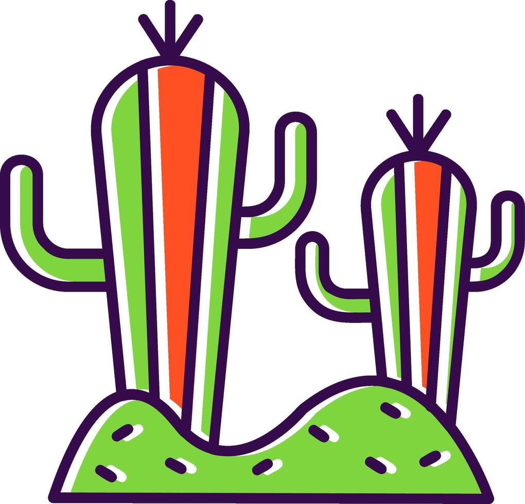 pictogram gevuld met cactus vector