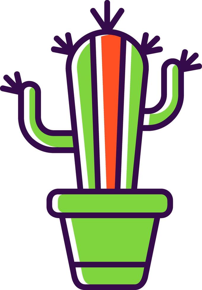 pictogram gevuld met cactus vector