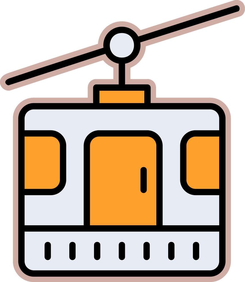 kabel auto cabine vector icoon