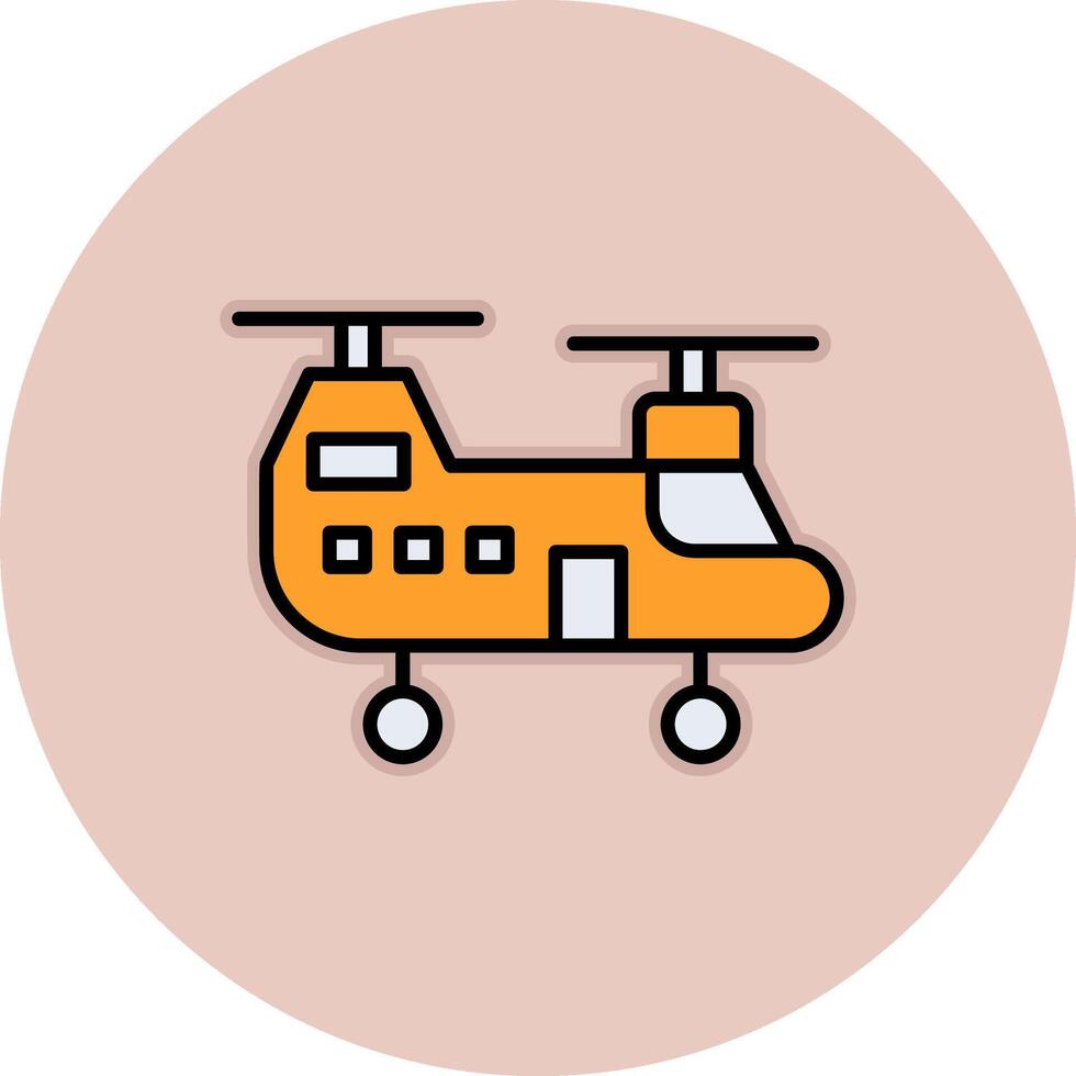 leger helikopter vector icoon