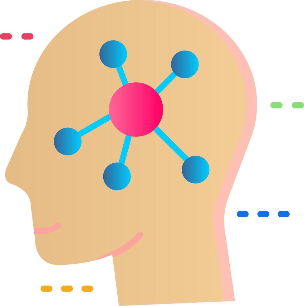 psychologie vlak helling icoon vector