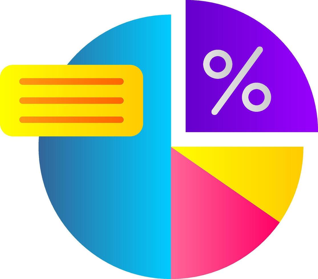 taart diagram vlak helling icoon vector