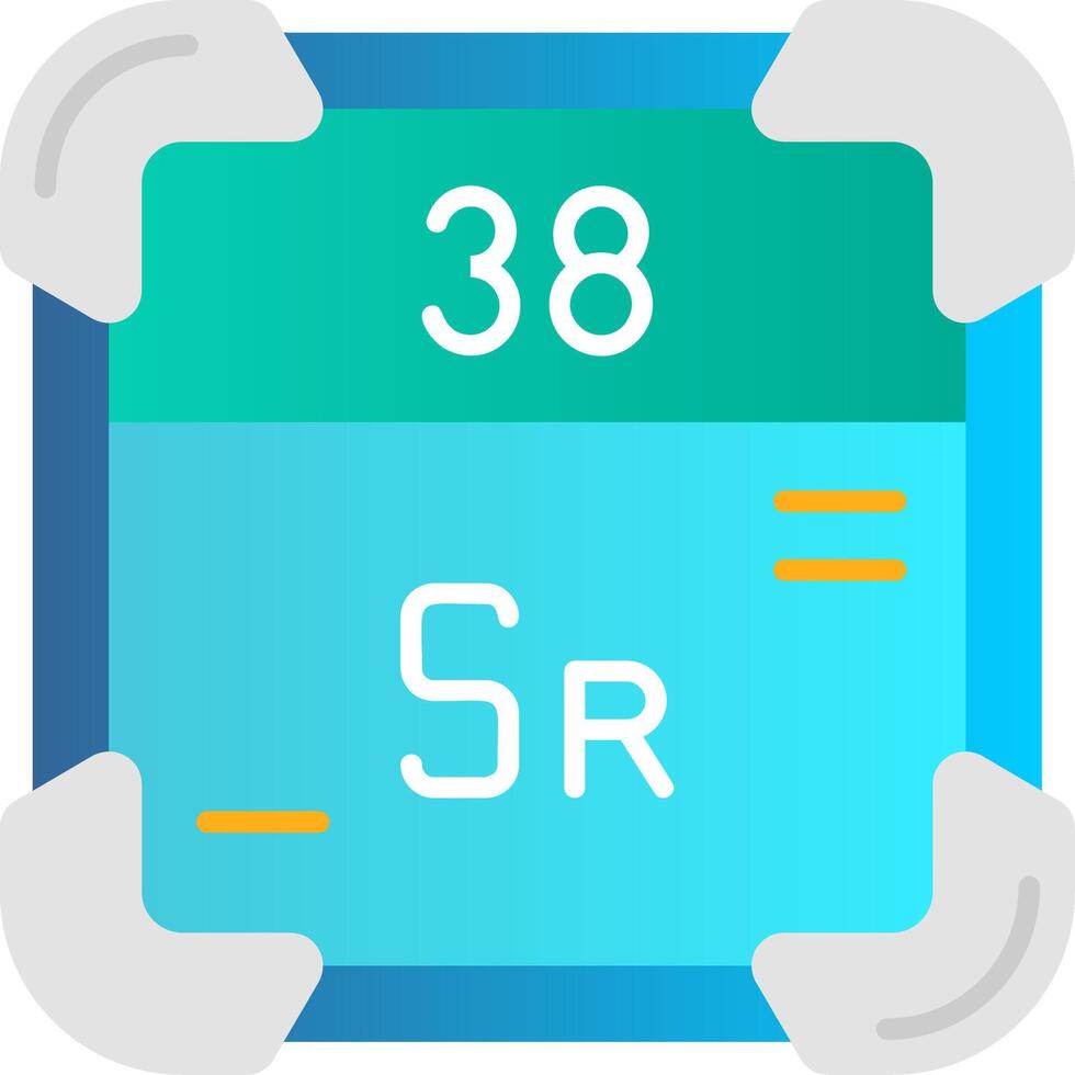 strontium vlak helling icoon vector