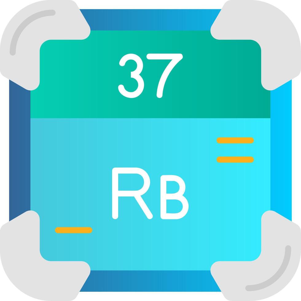 rubidium vlak helling icoon vector