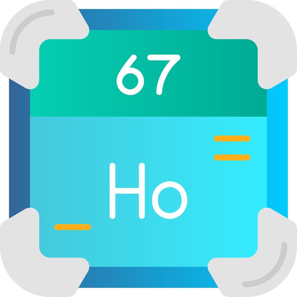 holmium vlak helling icoon vector