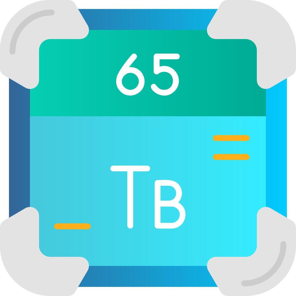 terbium vlak helling icoon vector