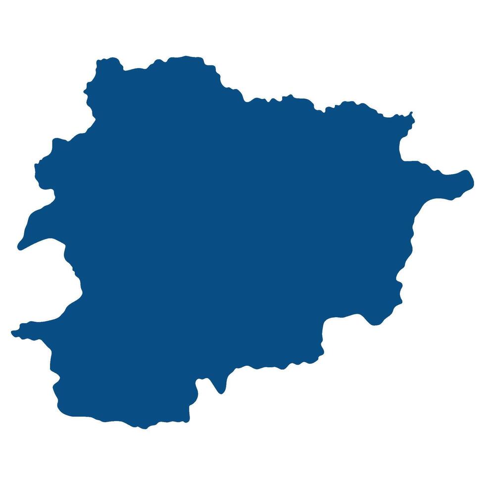 Andorra kaart. kaart van Andorra in blauw kleur vector