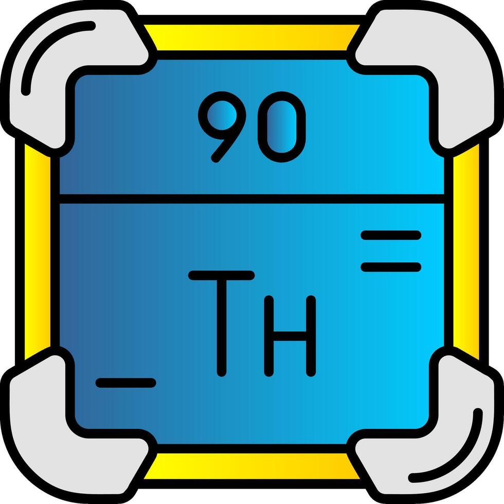 thorium gevulde helling icoon vector