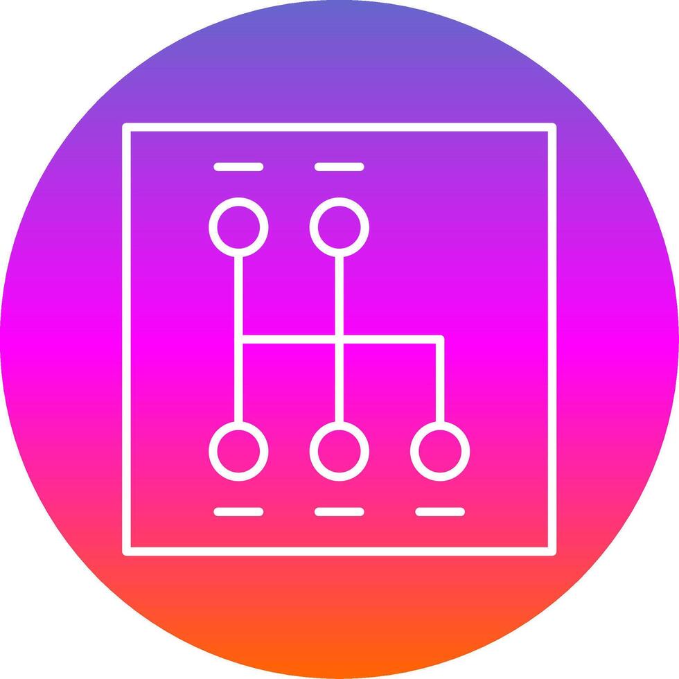 verschuiving lijn helling cirkel icoon vector