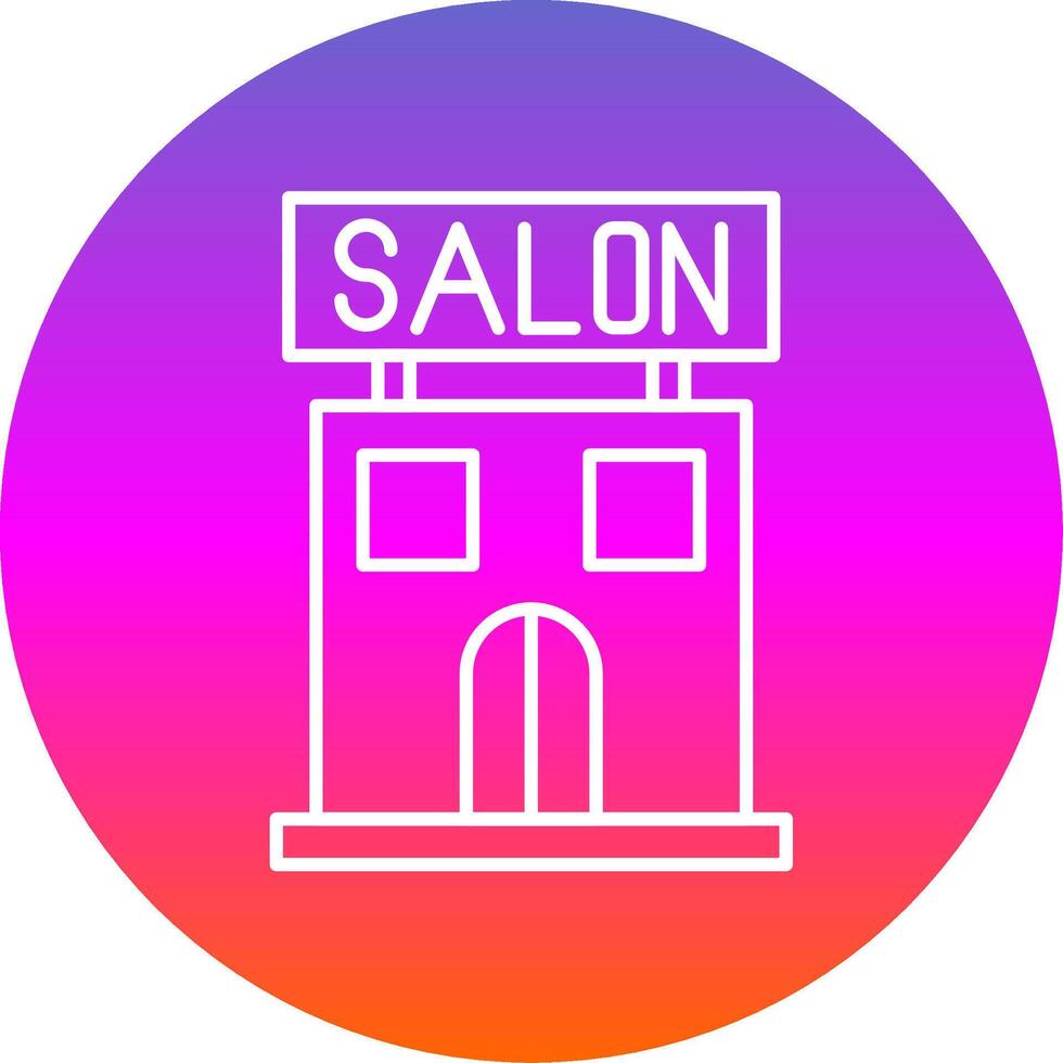 salon lijn helling cirkel icoon vector