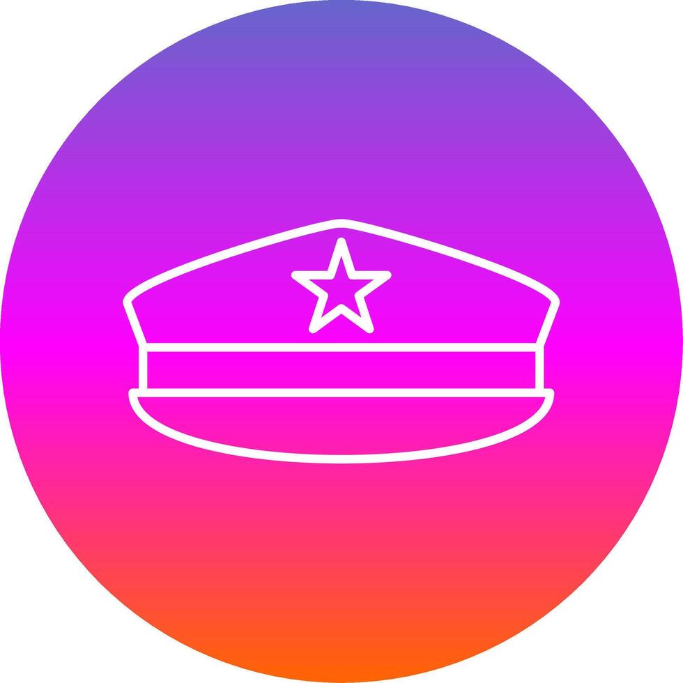 leger hoed lijn helling cirkel icoon vector