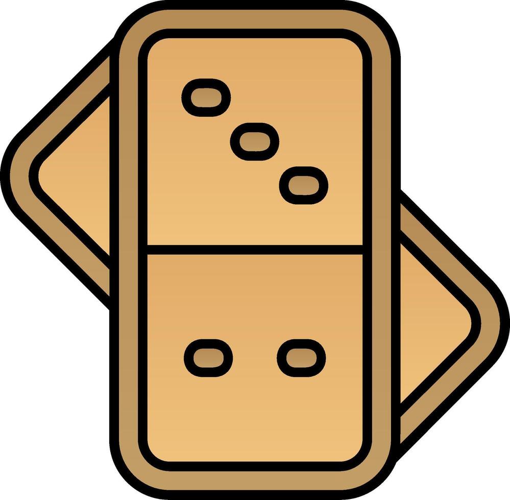 domino gevulde helling icoon vector