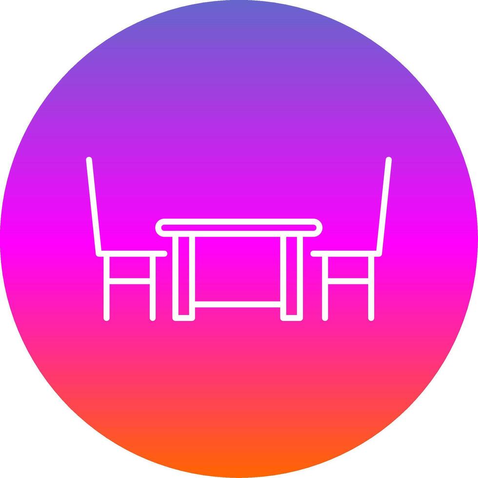 dining tafel lijn helling cirkel icoon vector