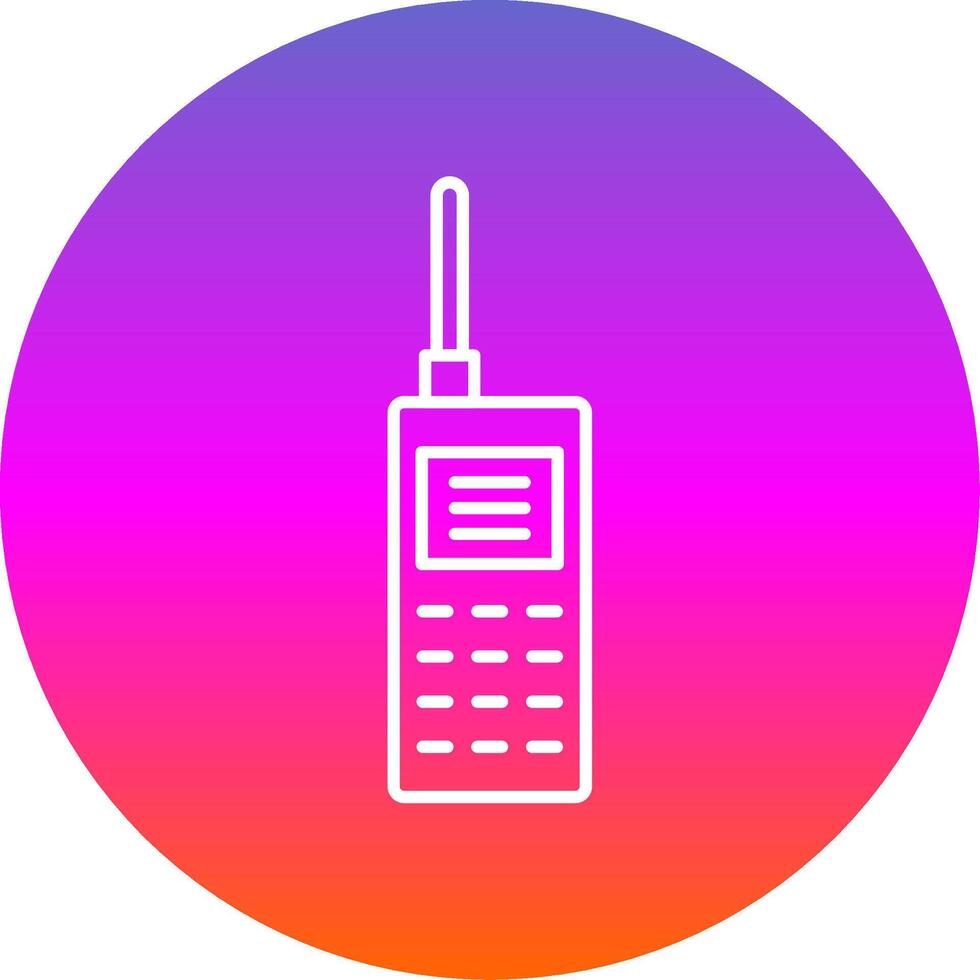 walkie talkie lijn helling cirkel icoon vector