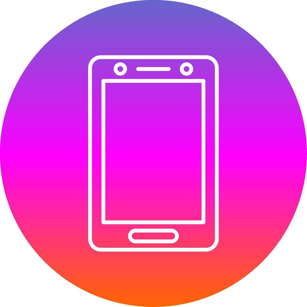smartphone lijn helling cirkel icoon vector