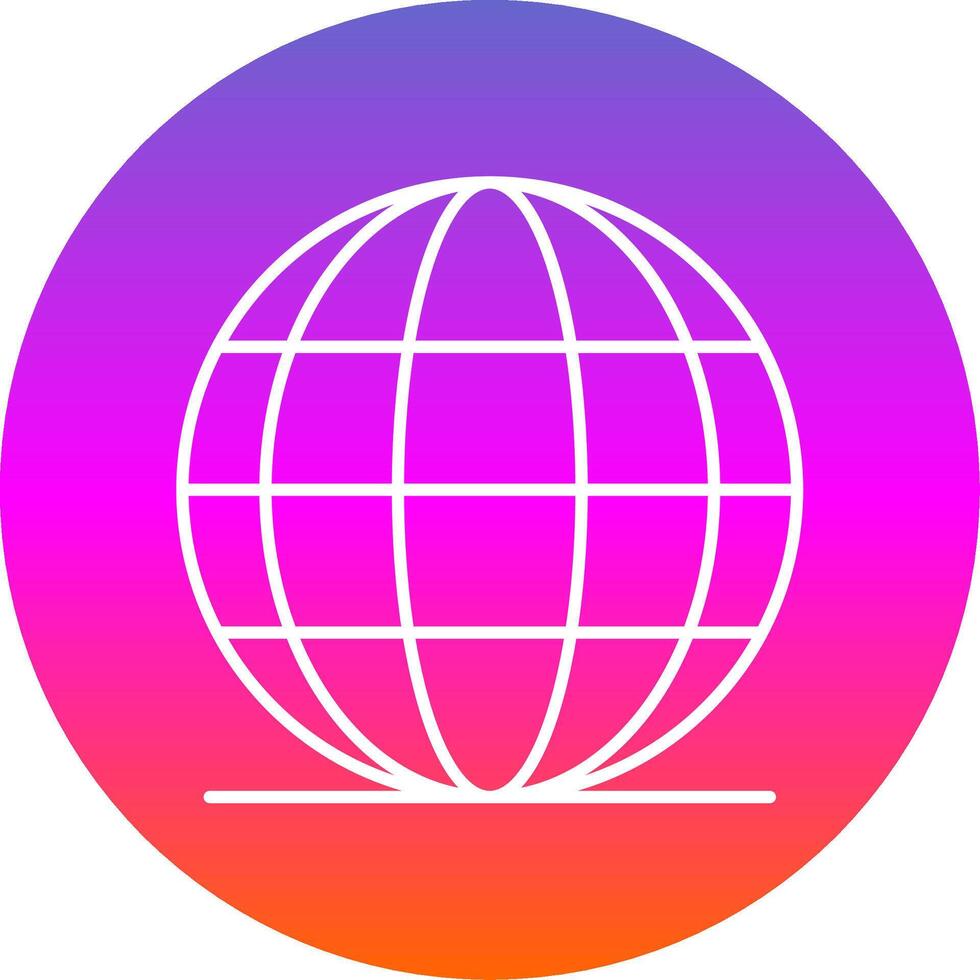 wereldwijd lijn helling cirkel icoon vector