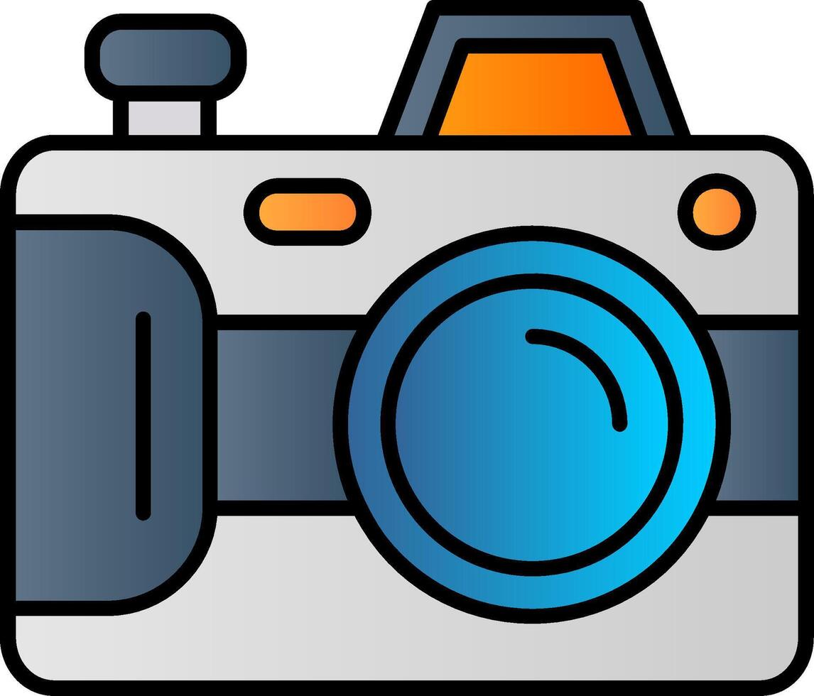 camera gevulde helling icoon vector