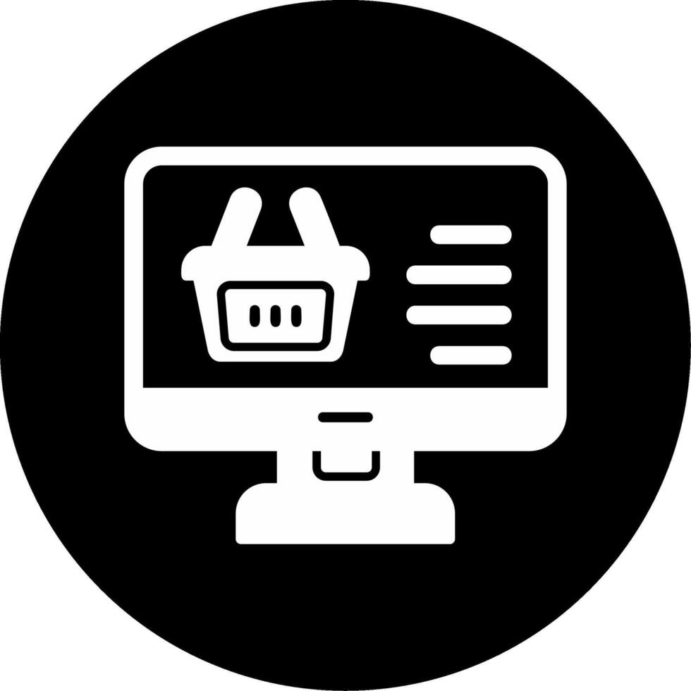 boodschappen doen online vector icoon