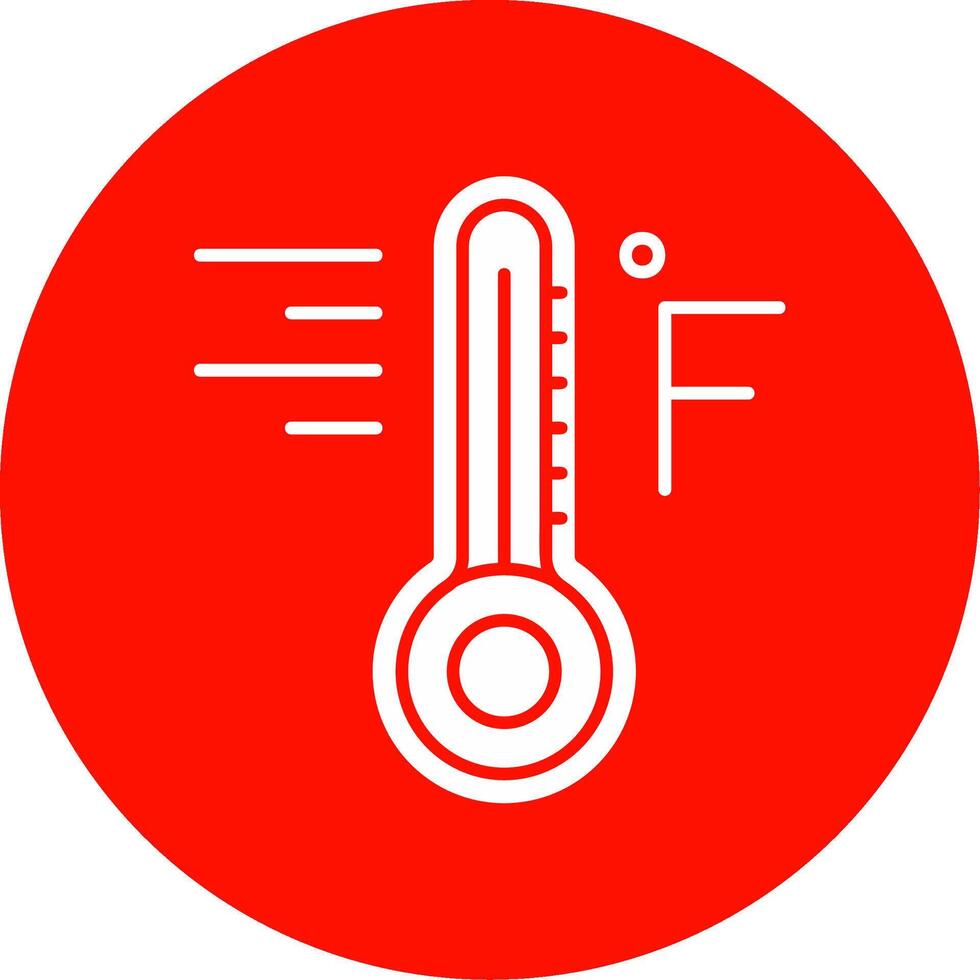 Fahrenheit glyph cirkel veelkleurig icoon vector