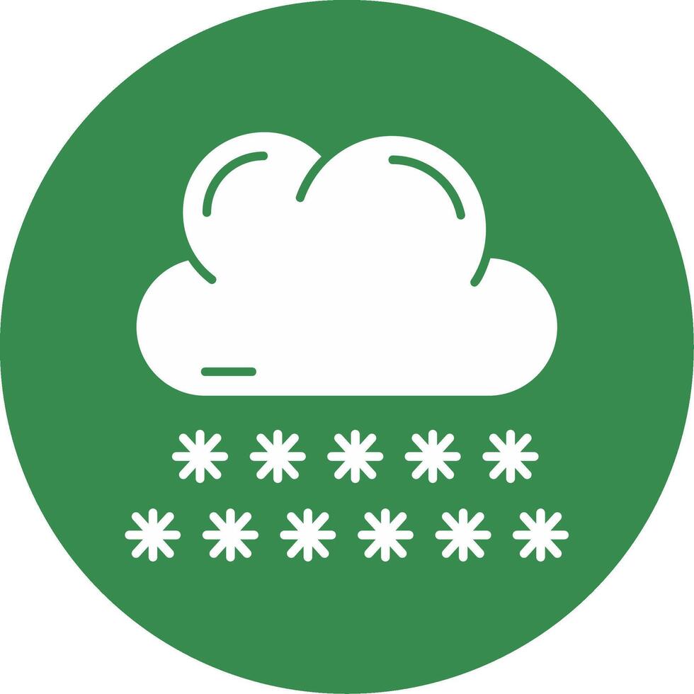 besneeuwd glyph cirkel veelkleurig icoon vector