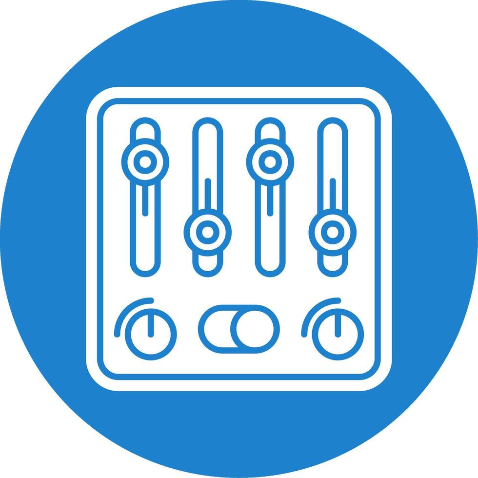 controle glyph cirkel veelkleurig icoon vector