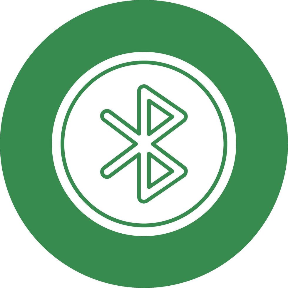 Bluetooth glyph cirkel veelkleurig icoon vector